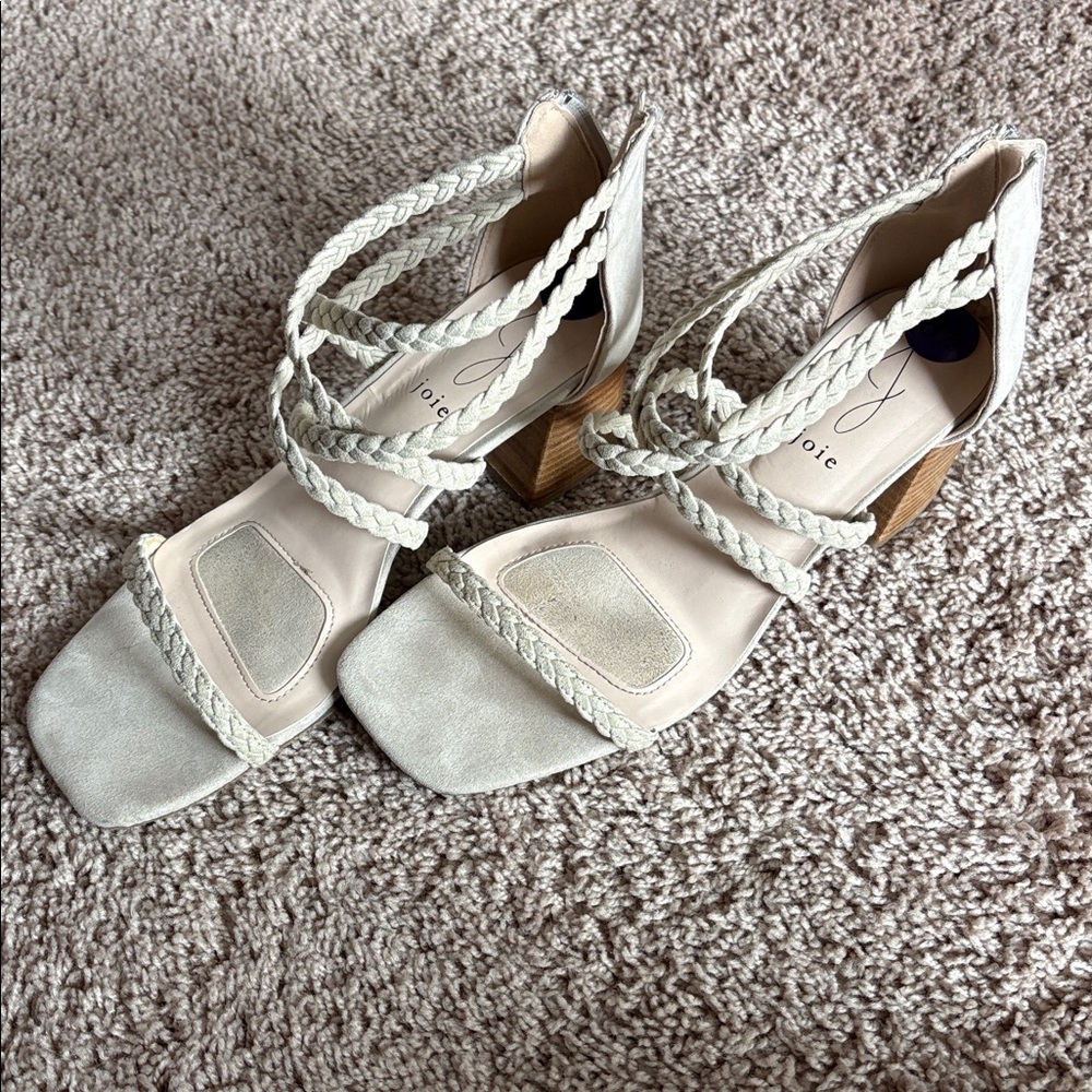Joie Women's Braided Strap Sandals - Light Beige/Nude
